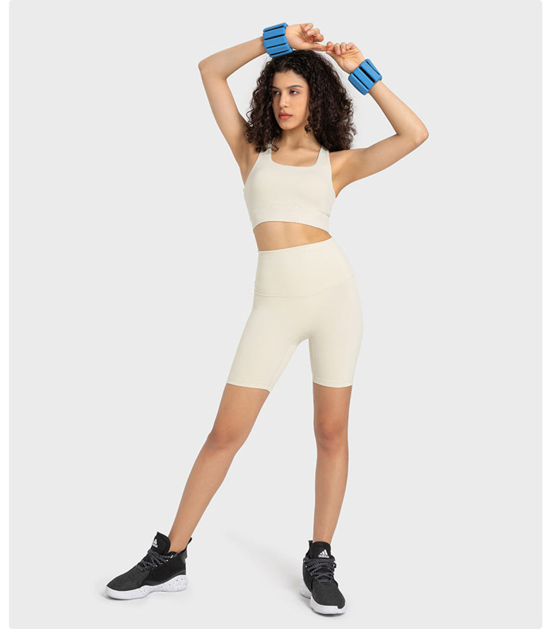 High U-Neck Stretch Backless Sports Bra - Sports Wear