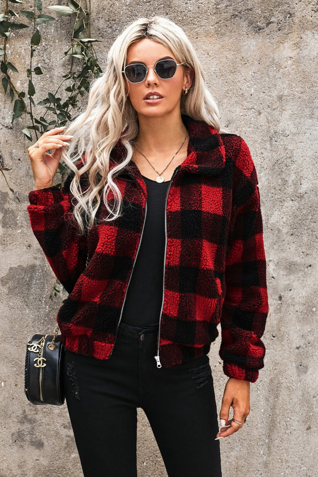 Leopard Print Sherpa Jacket Coat