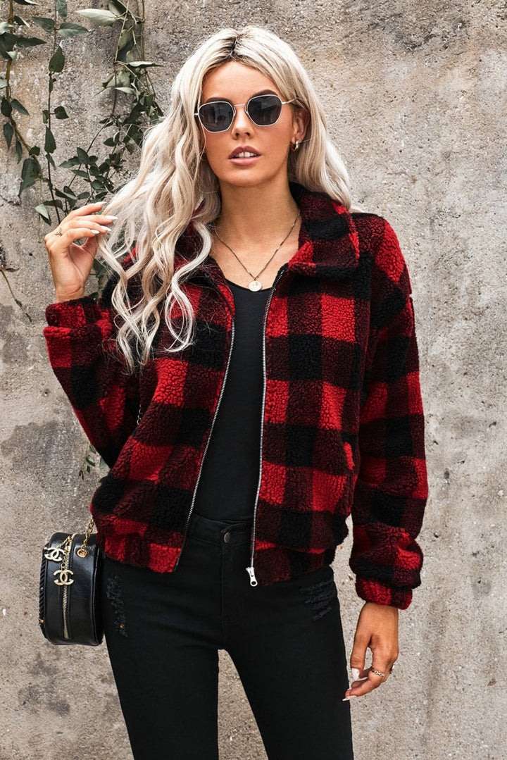 Leopard Print Sherpa Jacket Coat