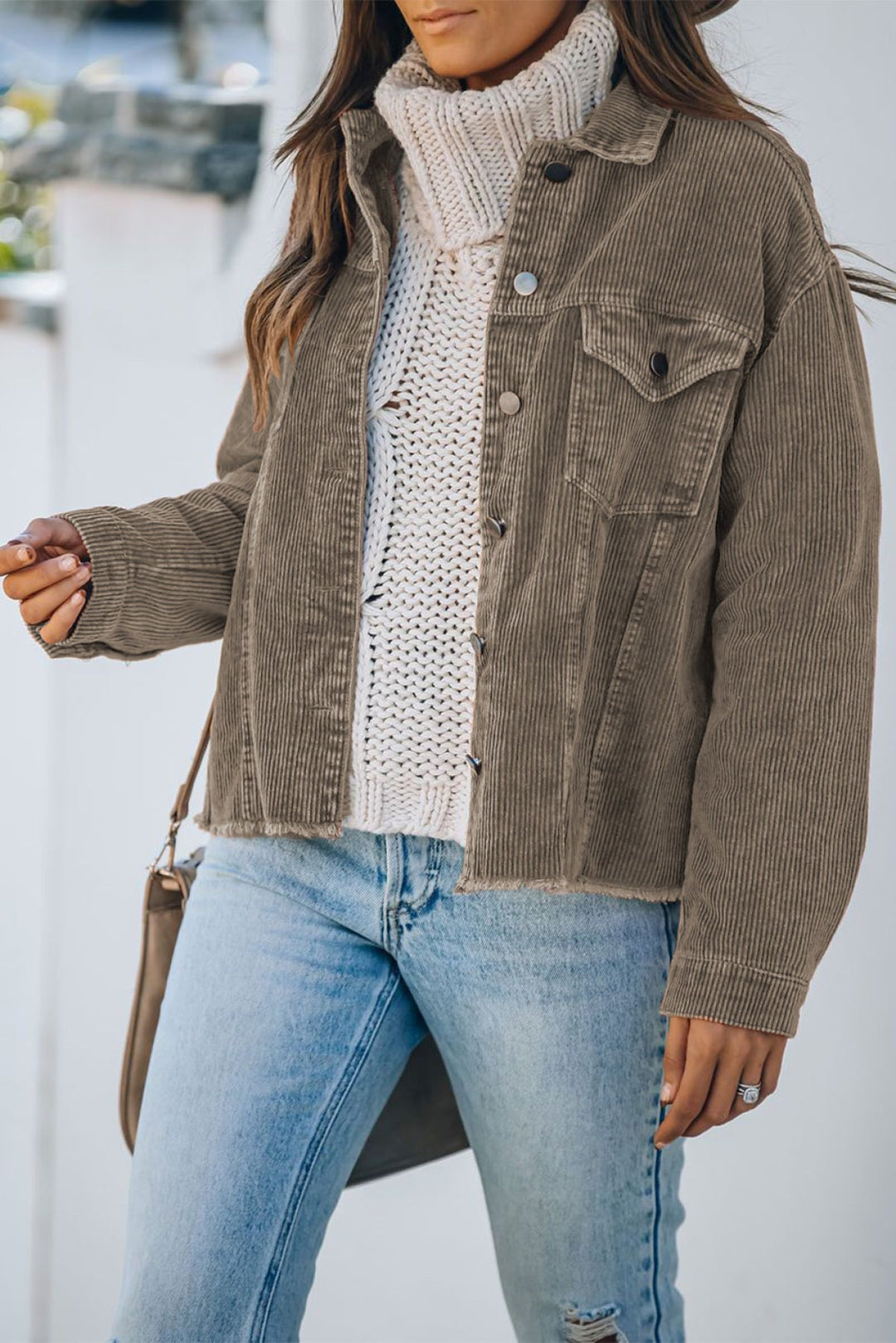 Corduroy Buttoned Jacket