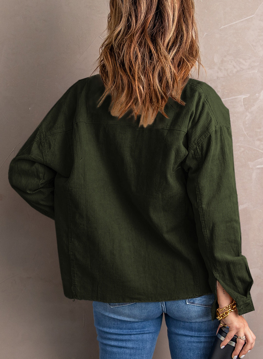 Corduroy Buttoned Jacket