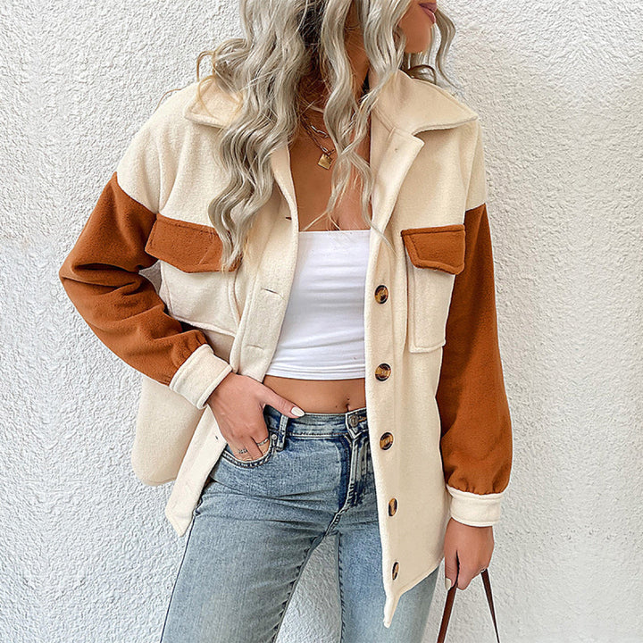Fleece Long-Sleeved Single-Breasted Jacket