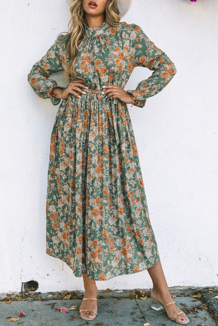 Pleated Maxi Dress