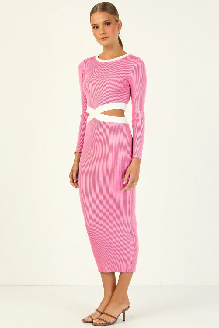 Colorblock Maxi Tube Dress