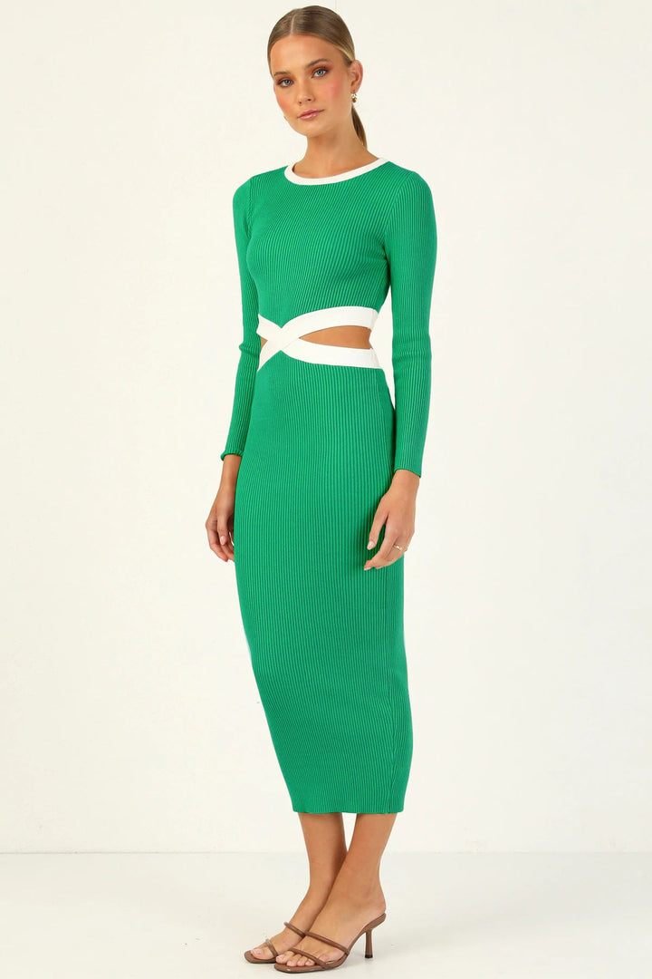 Colorblock Maxi Tube Dress