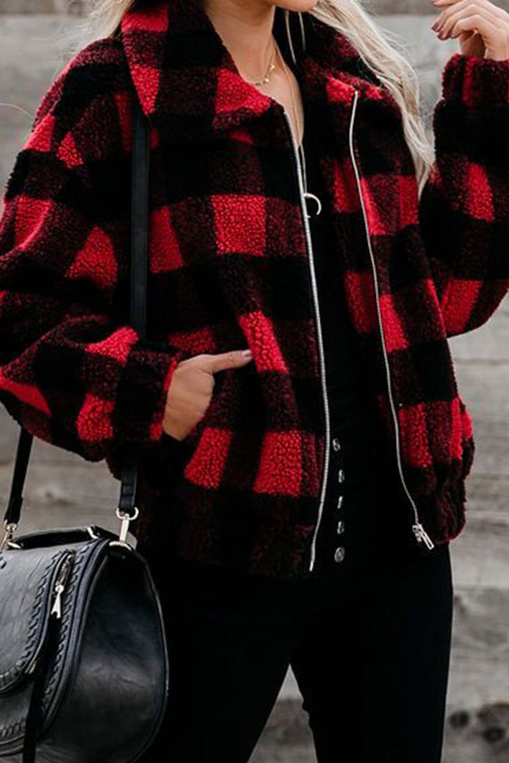 Leopard Print Sherpa Jacket Coat