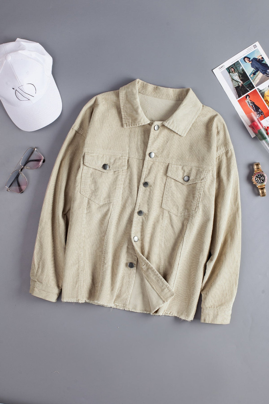 Corduroy Buttoned Jacket