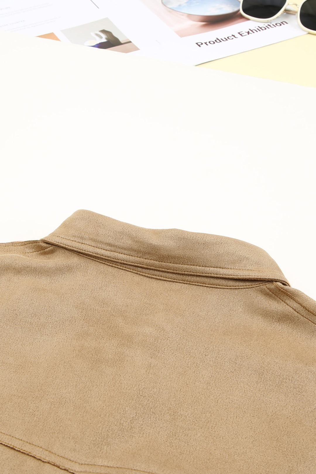 Khaki Snap Suede Jacket