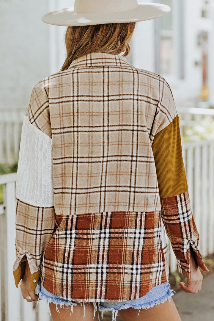 Patchwork Shirt Jacket