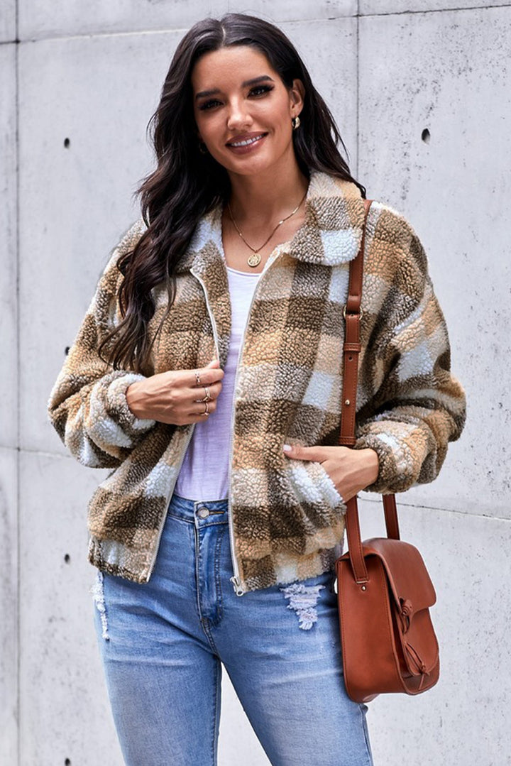 Leopard Print Sherpa Jacket Coat