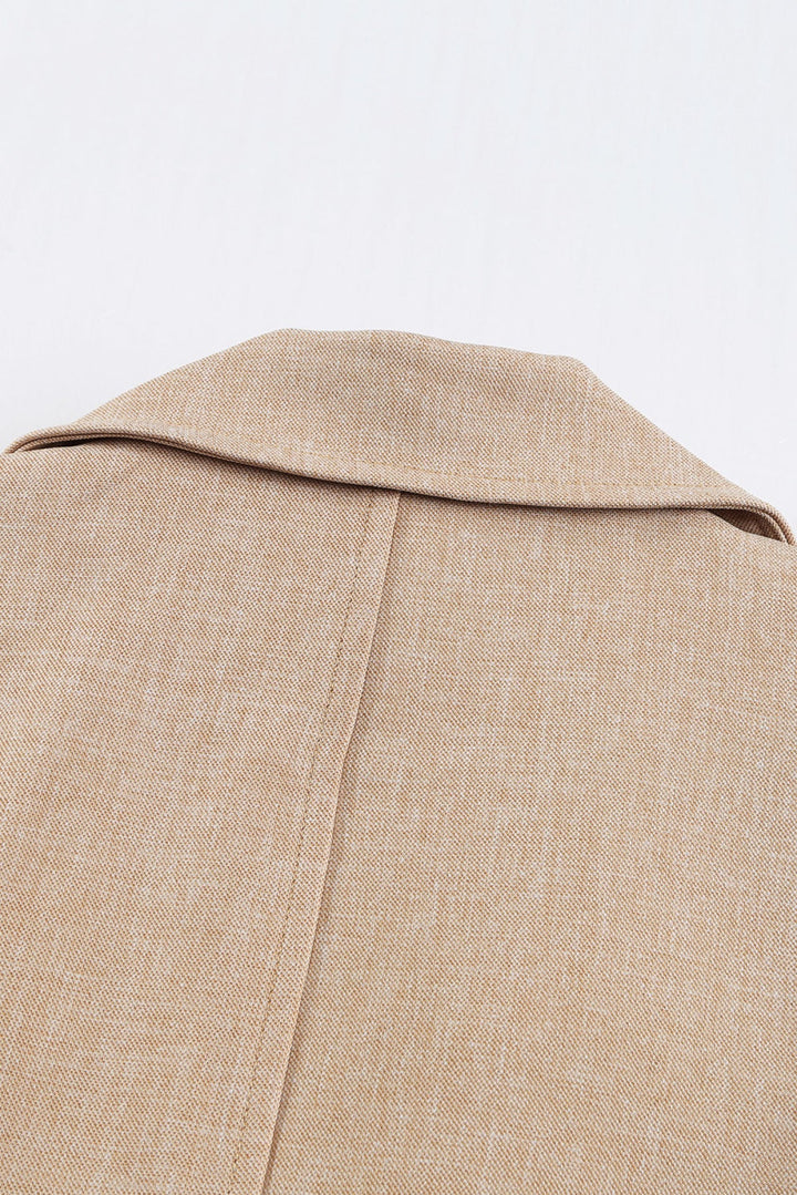 Buttoned Lapel Collar Blazer