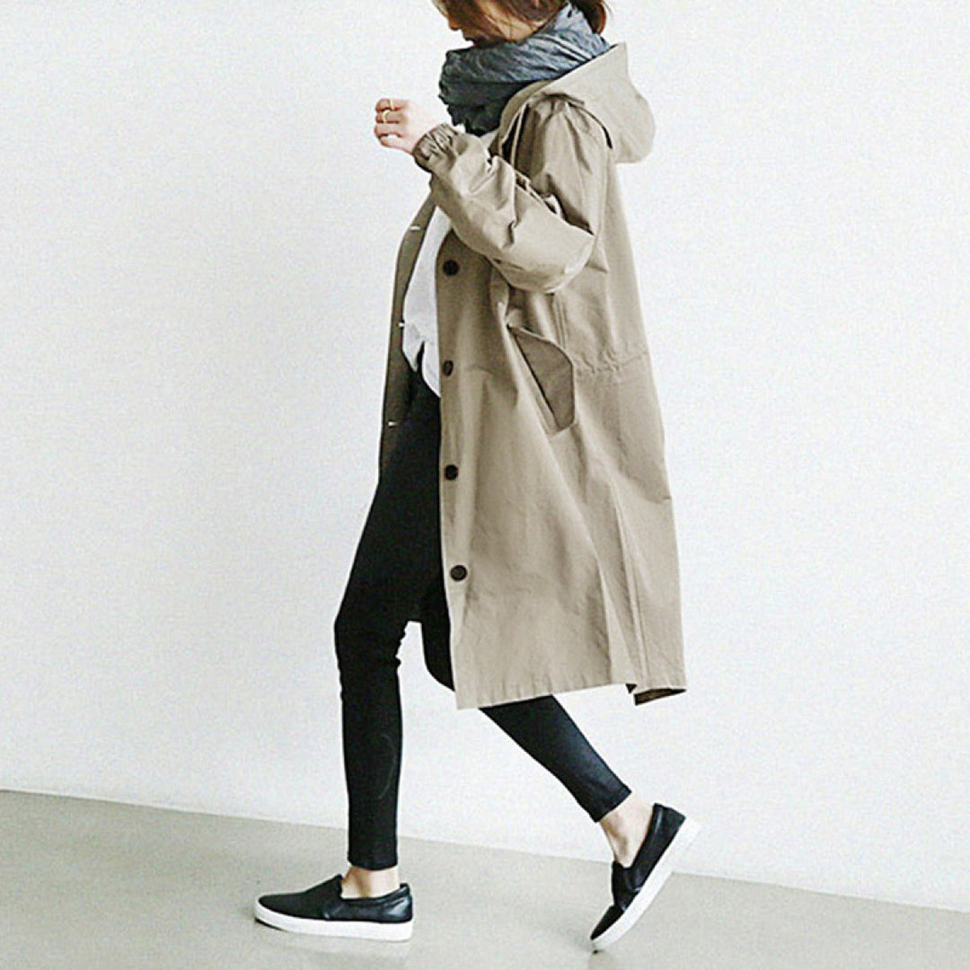 Casual Long-Sleeved Single-Breasted Coat
