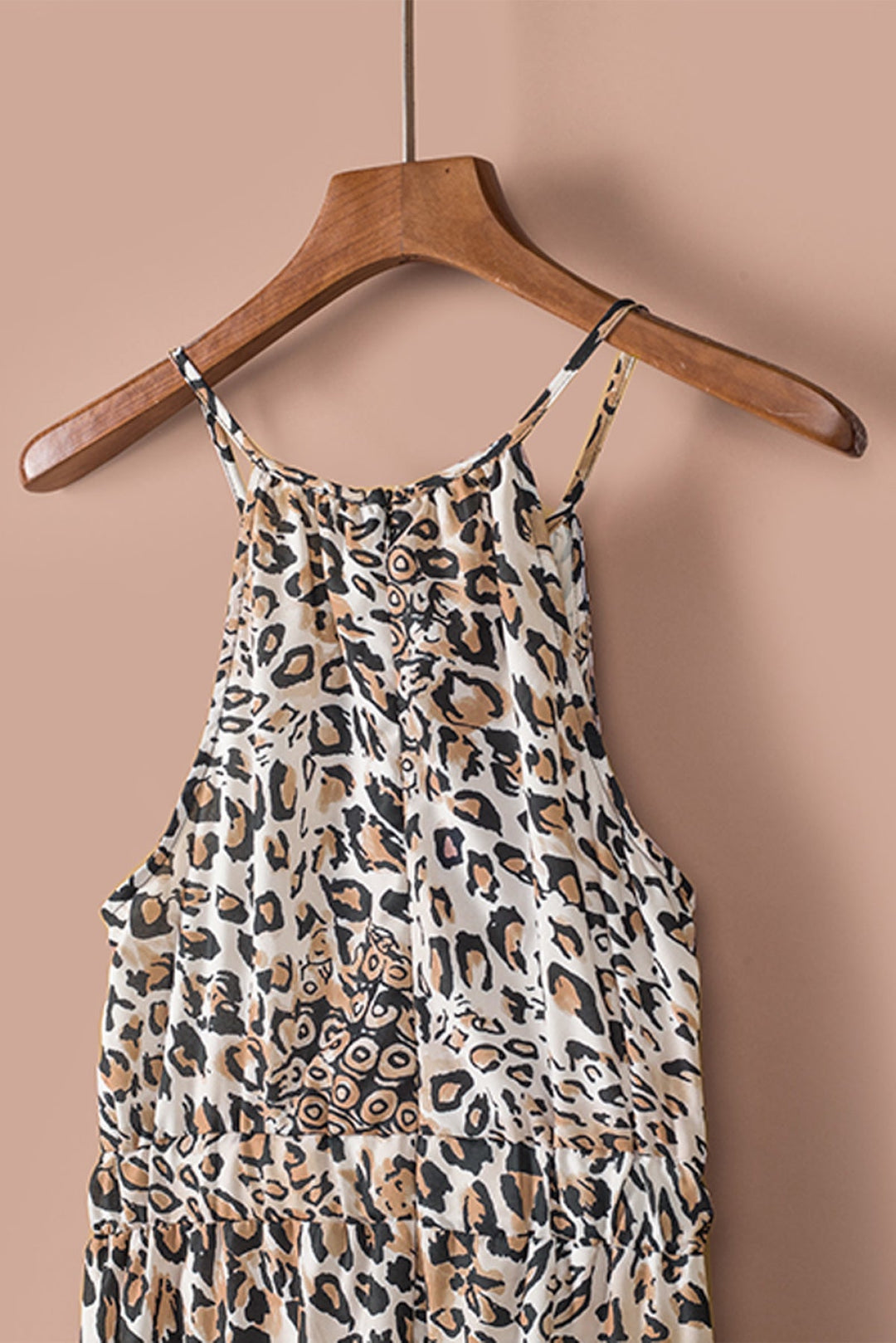 Leopard Sleeveless Cropped Jumpsuit