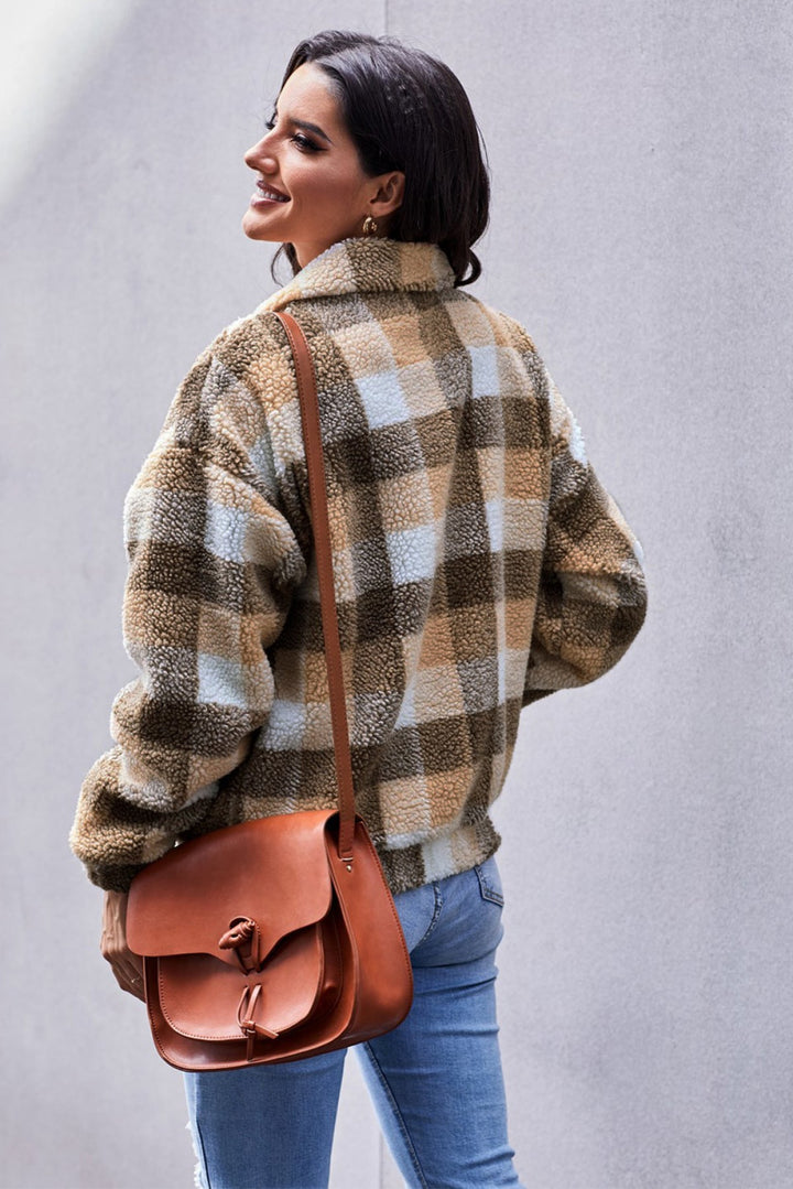 Leopard Print Sherpa Jacket Coat
