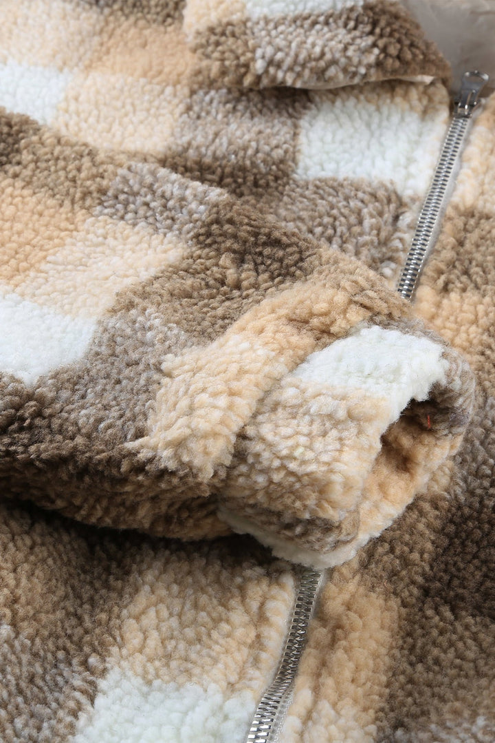 Leopard Print Sherpa Jacket Coat