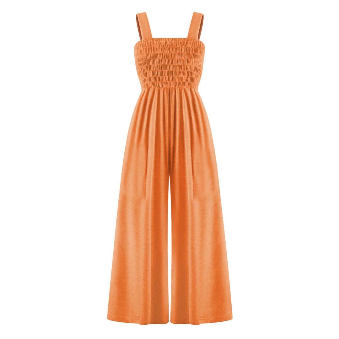 Smocked Wide Leg Jumpsuit