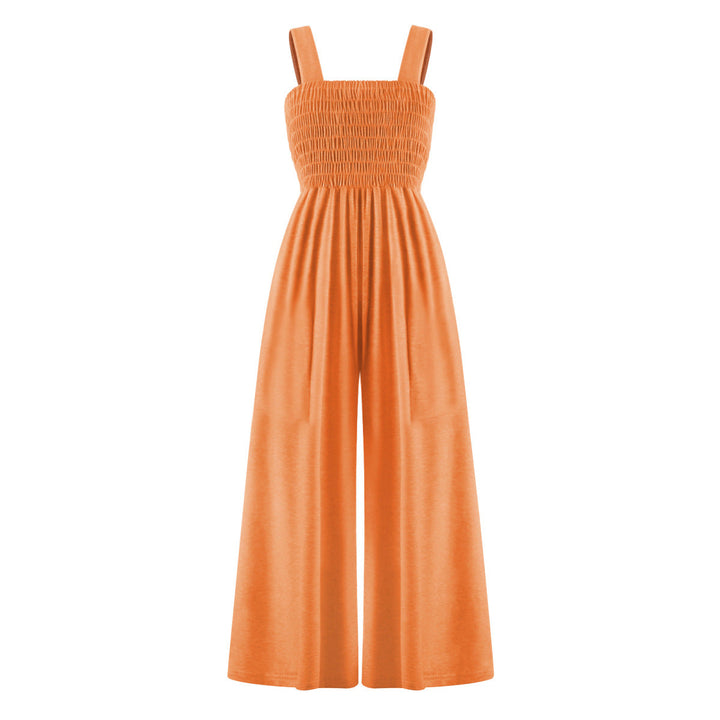 Smocked Wide Leg Jumpsuit