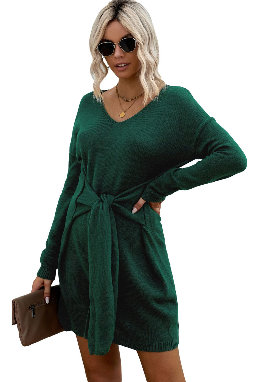 Tie Sweater Dress