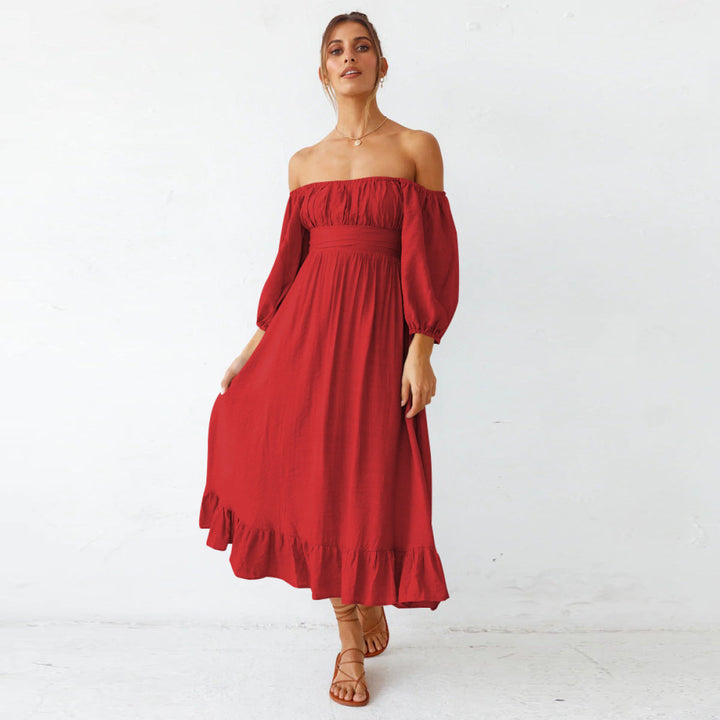 Puff Sleeve Pleated Dress