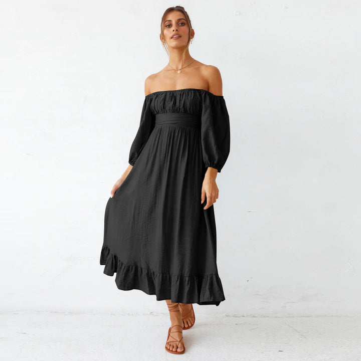 Puff Sleeve Pleated Dress