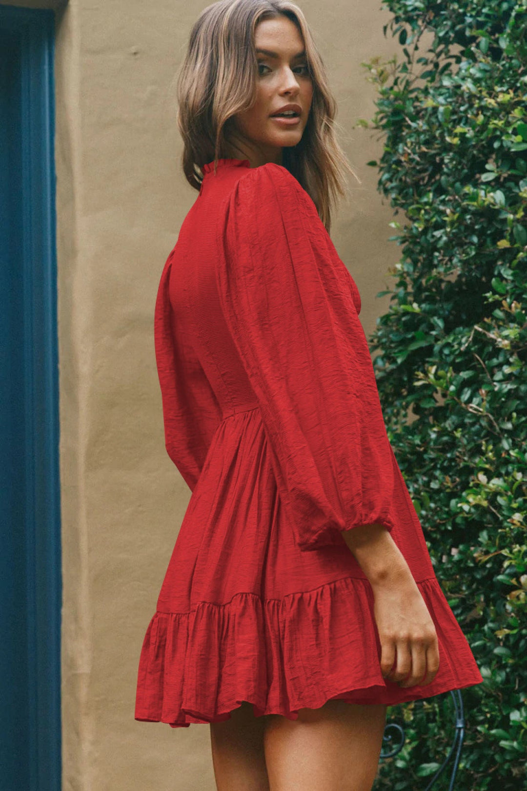 Ruffle Hem Mini Dress