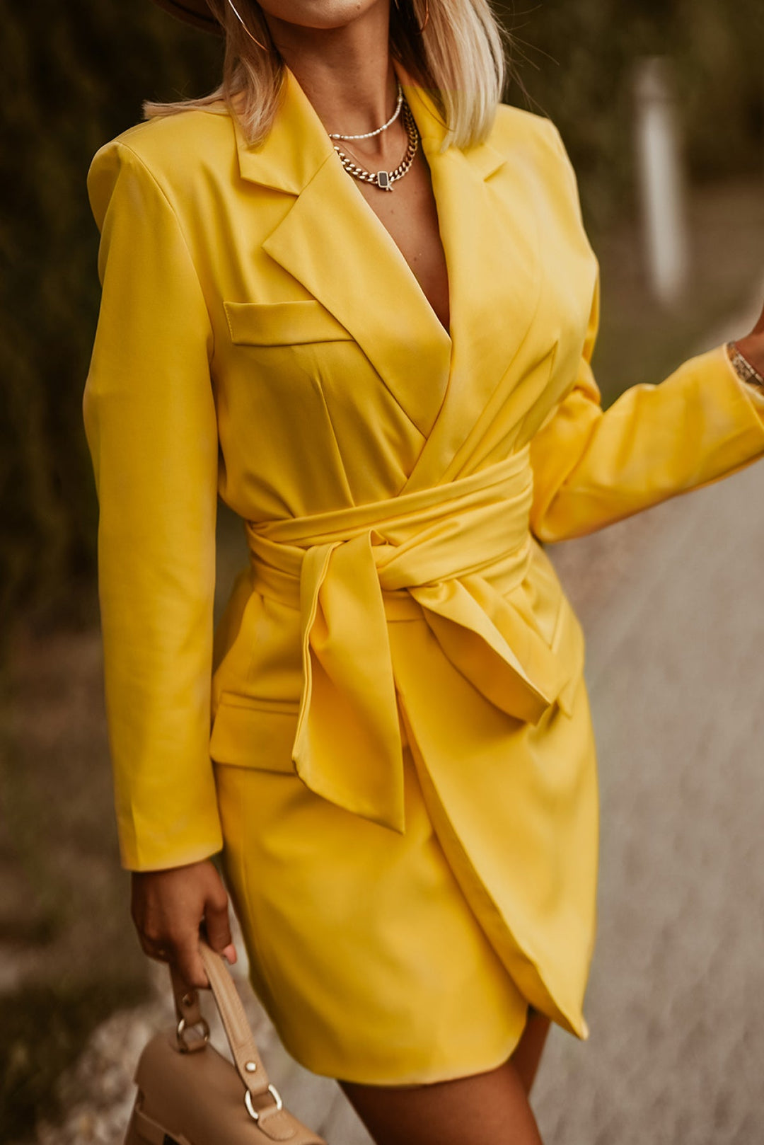 Belted Blazer Dress
