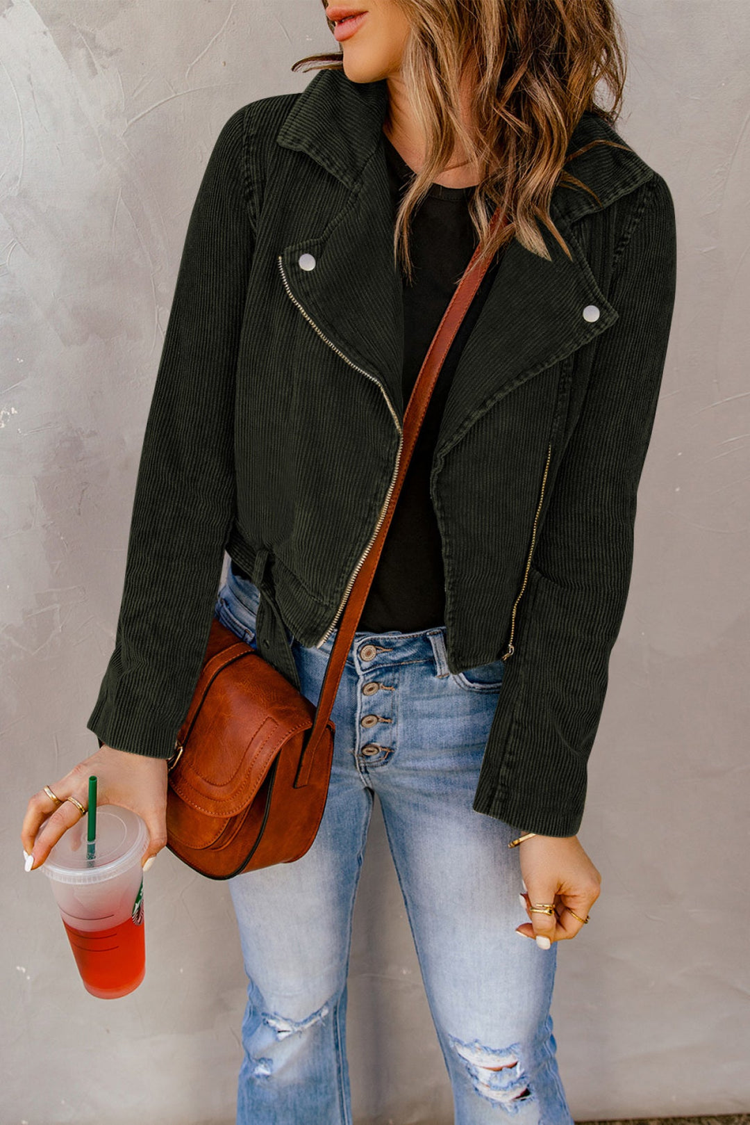Zip Up Corduroy Jacket