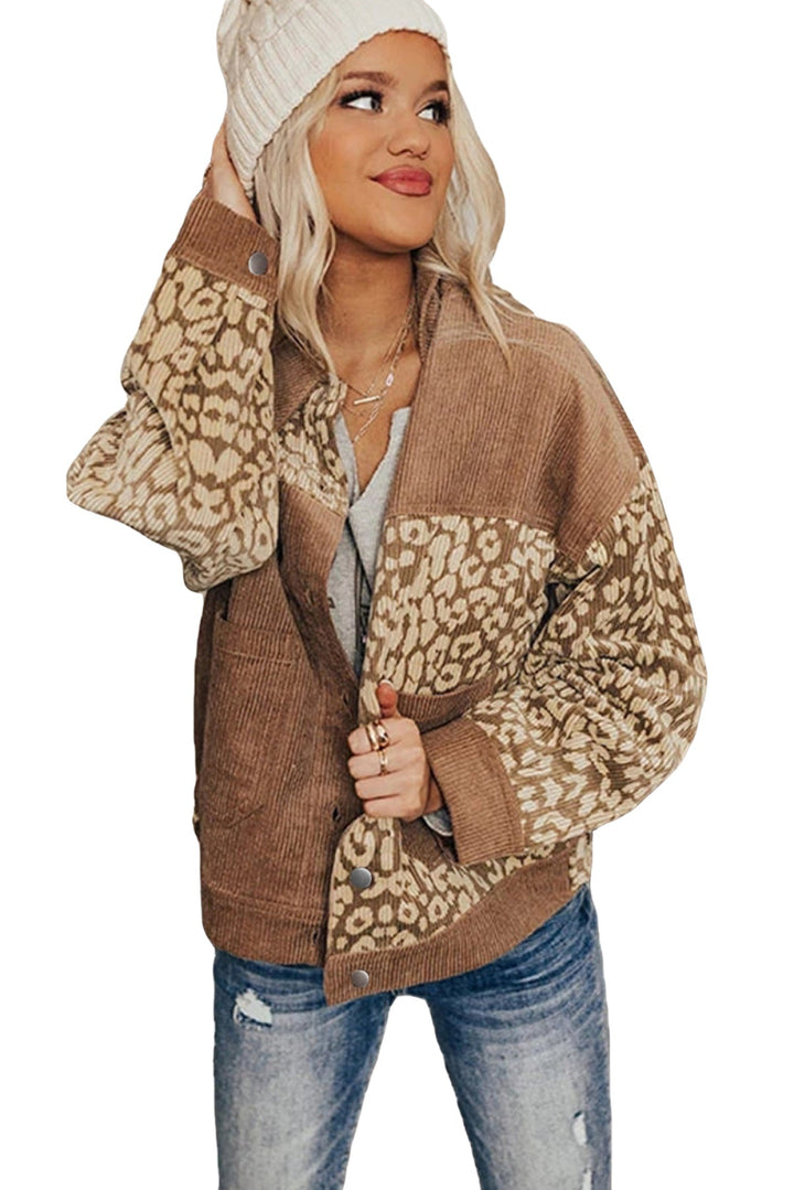Leopard Corduroy Jacket