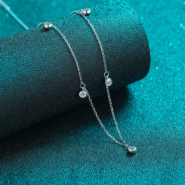 925 Sterling Silver Moissanite Starry Necklace