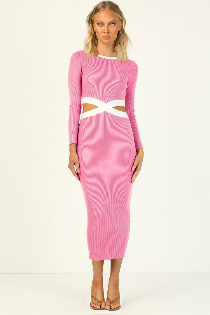 Colorblock Maxi Tube Dress