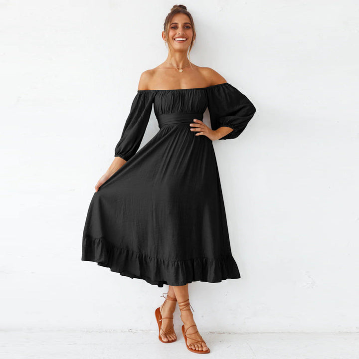 Puff Sleeve Pleated Dress