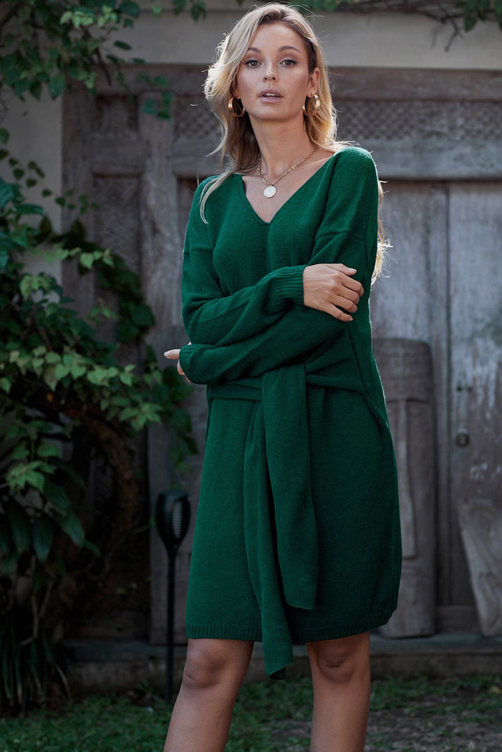 Tie Sweater Dress