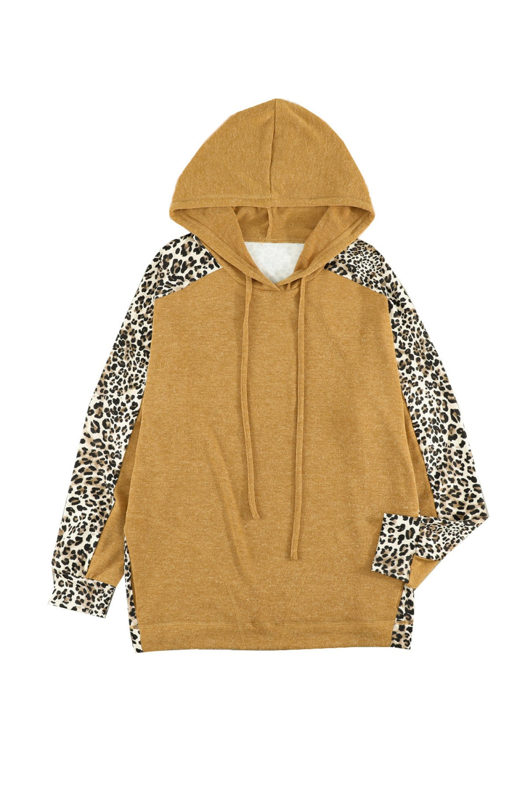 Leopard Patchwork Pullover Hoodie