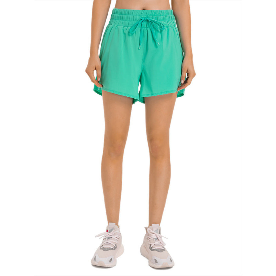 Drawstring Waist Active Shorts