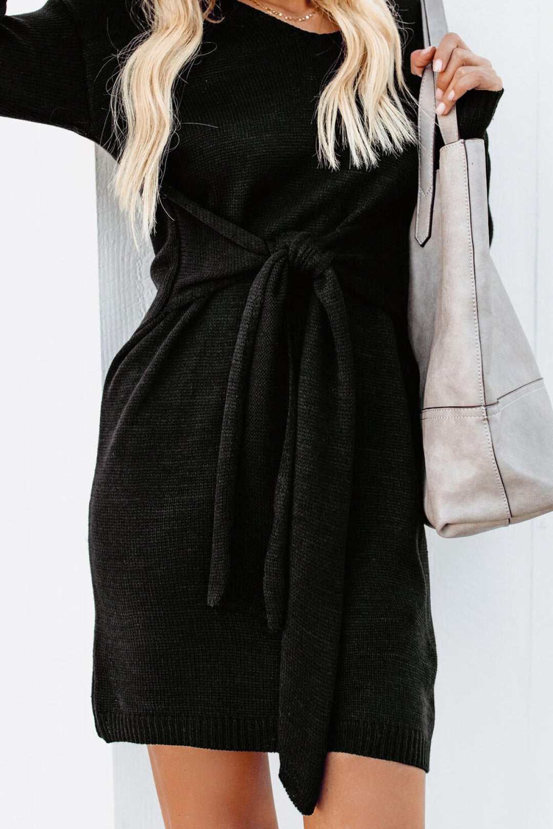 Tie Sweater Dress