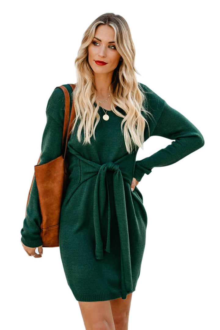 Tie Sweater Dress