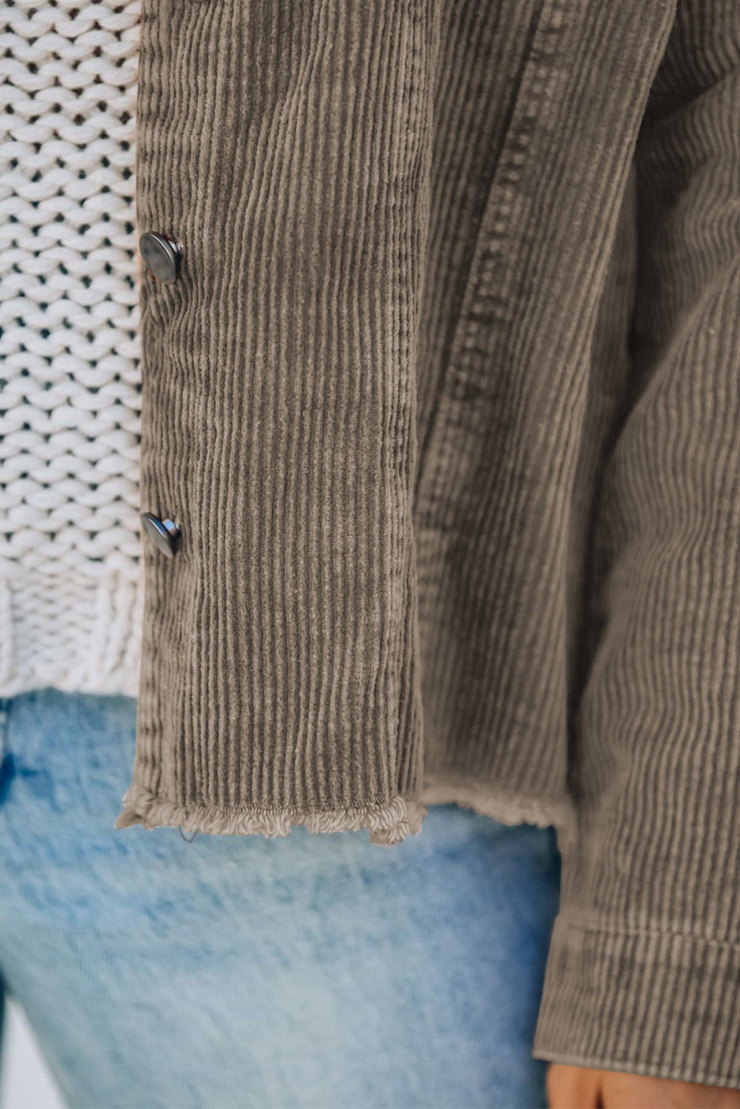 Corduroy Buttoned Jacket