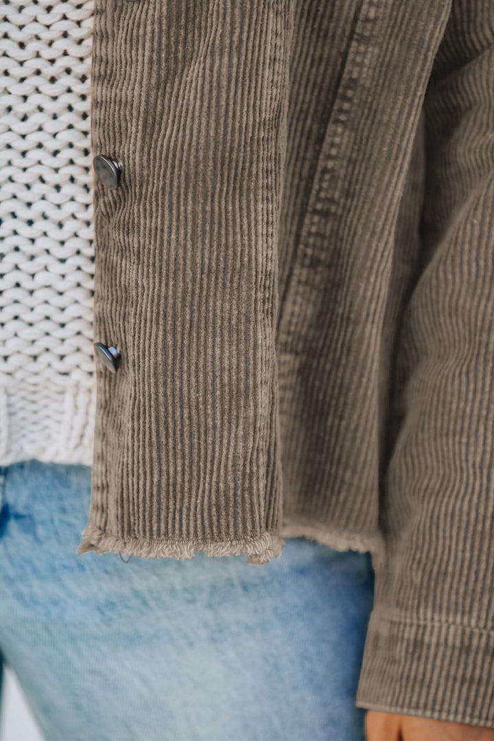 Corduroy Buttoned Jacket