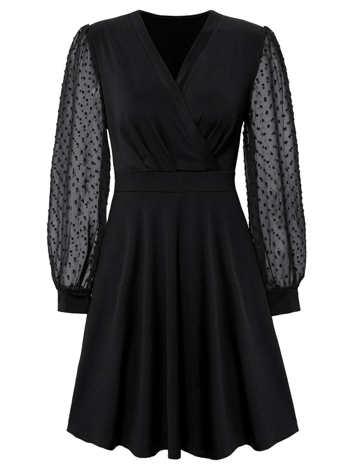 Swiss Dot Dress - Mini Dress