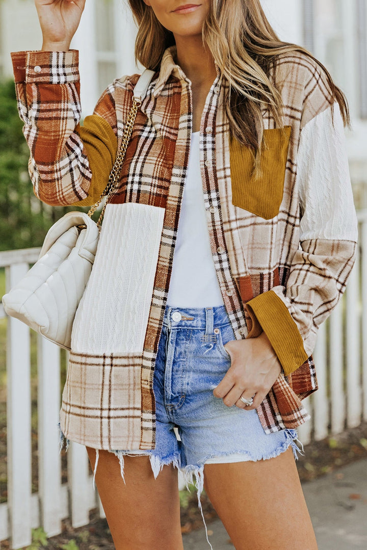 Patchwork Shirt Jacket