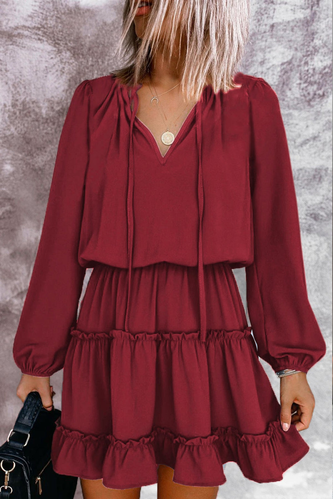 Ruffle Tiered Dress - Mini Dress