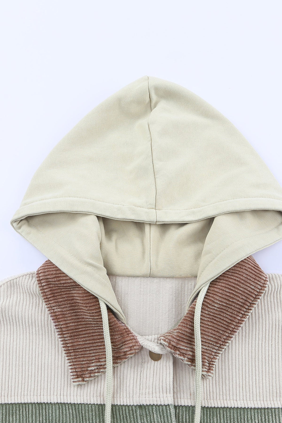 Down Hooded Corduroy Jacket