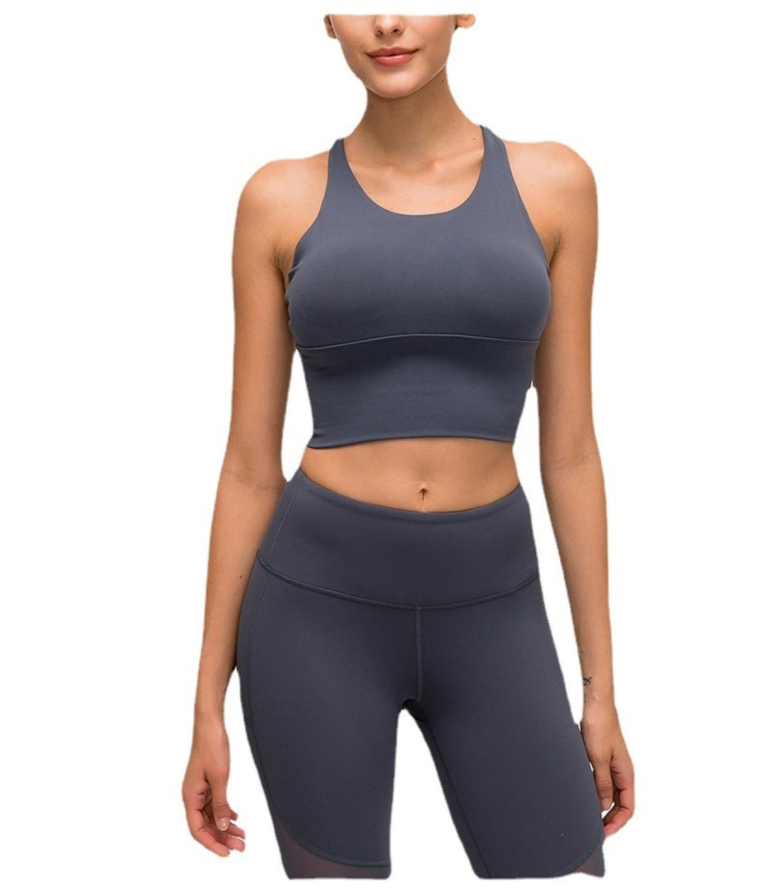 Solid Back Crisscross Sports Tank Top
