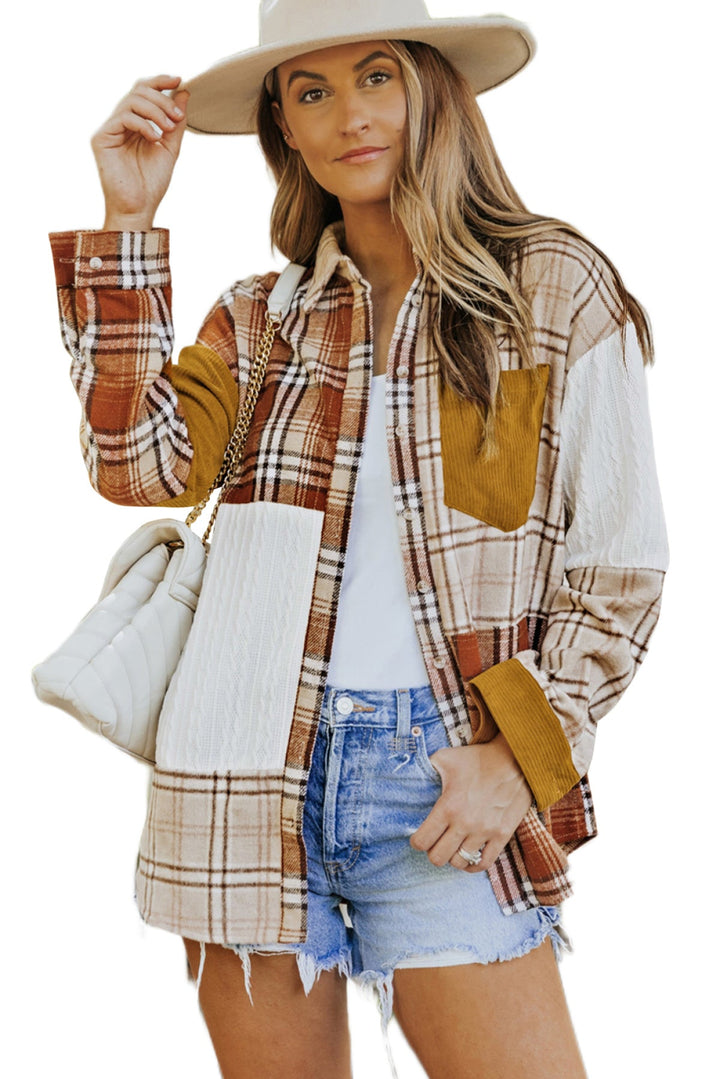 Patchwork Shirt Jacket