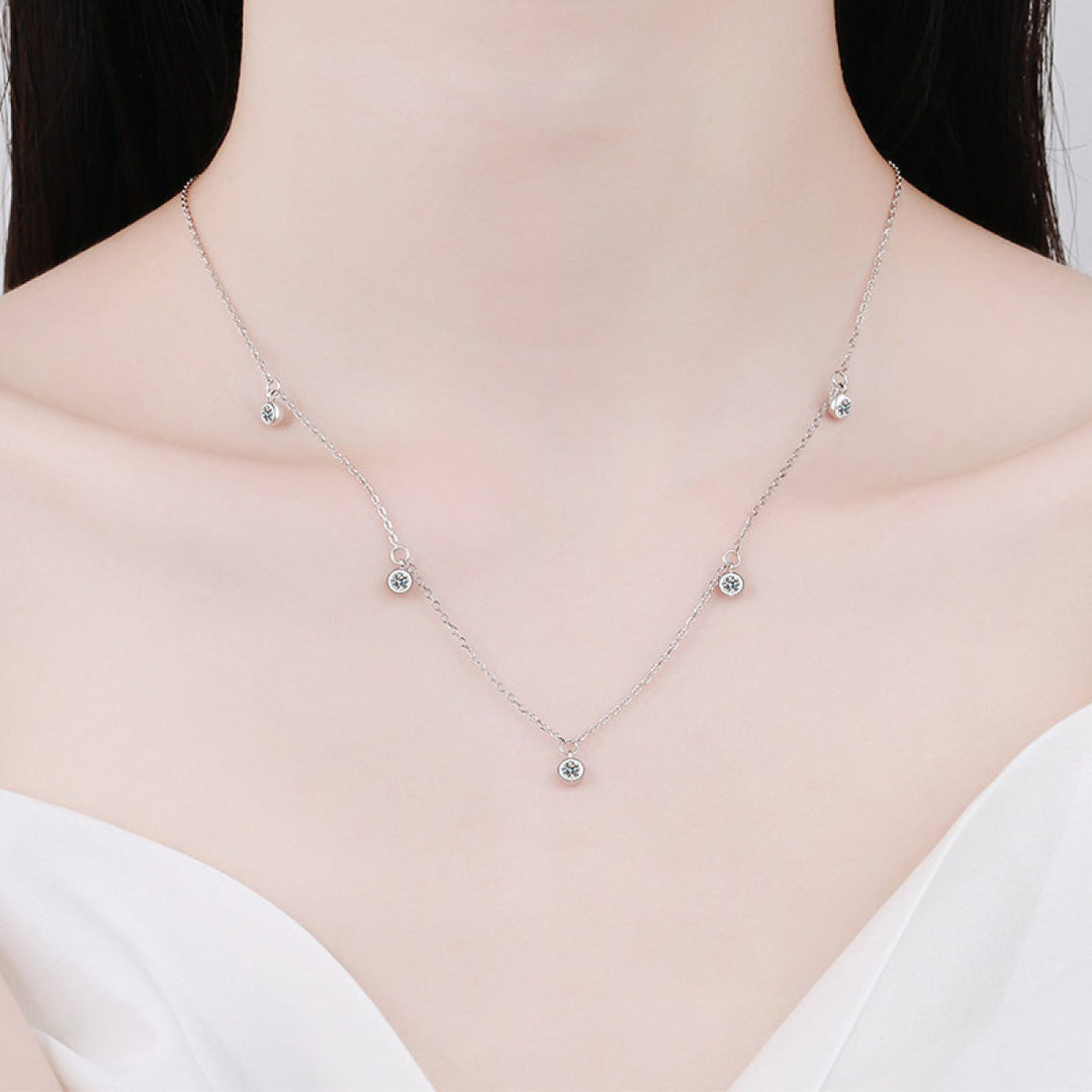 925 Sterling Silver Moissanite Starry Necklace