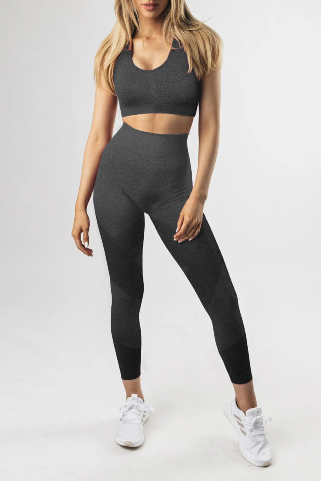 Black Criss Cross Bra And High Waist Leggings - Sports Wear
