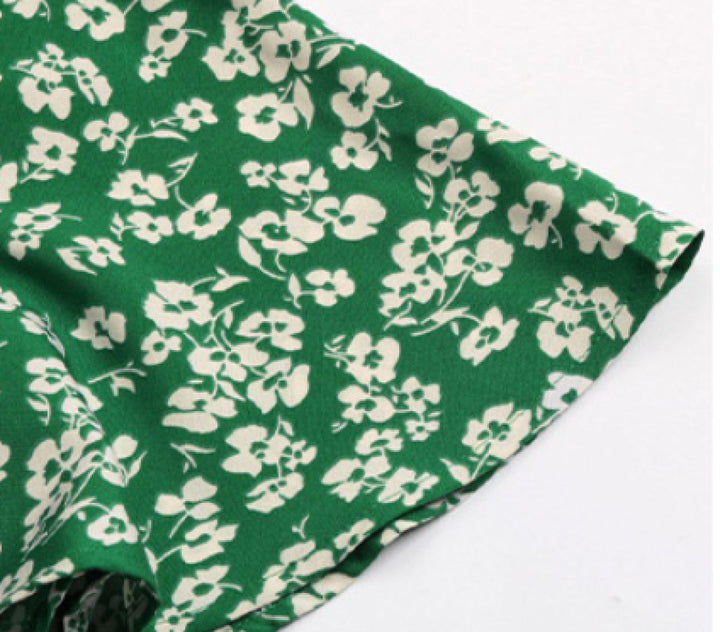 Ditsy Floral Surplice Tie Waist Dress