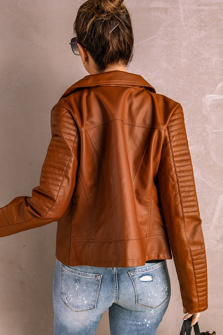 Ribbed Seam Motorcycle Jacket