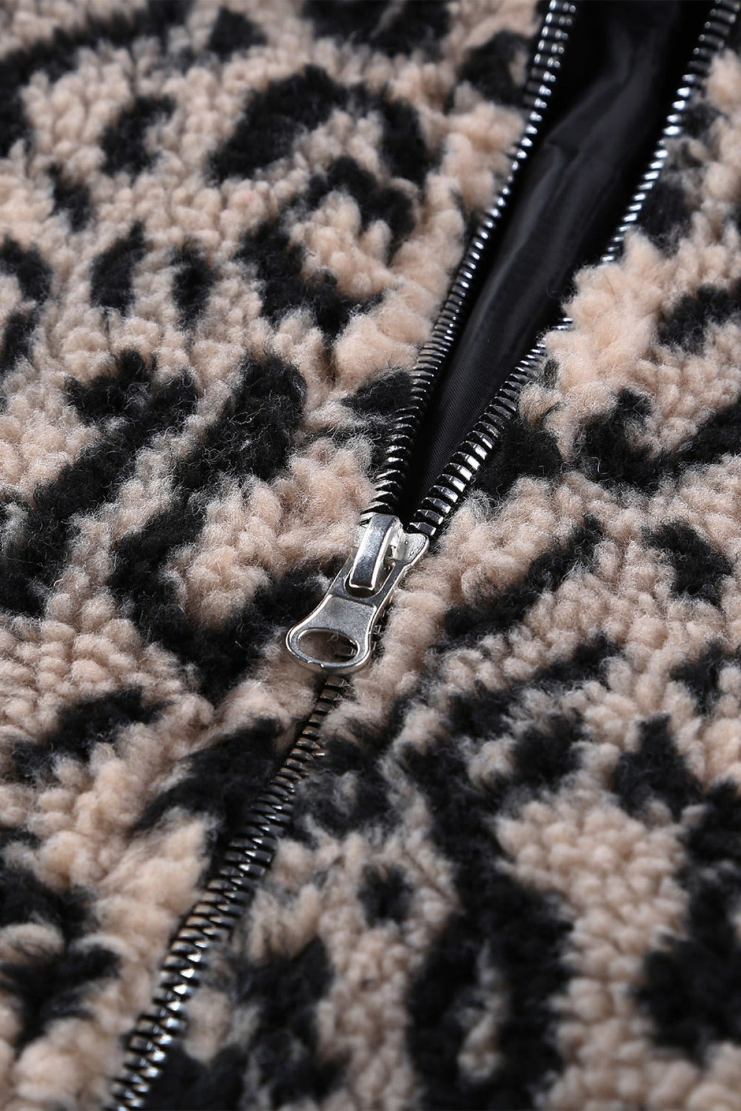 Leopard Print Sherpa Jacket Coat