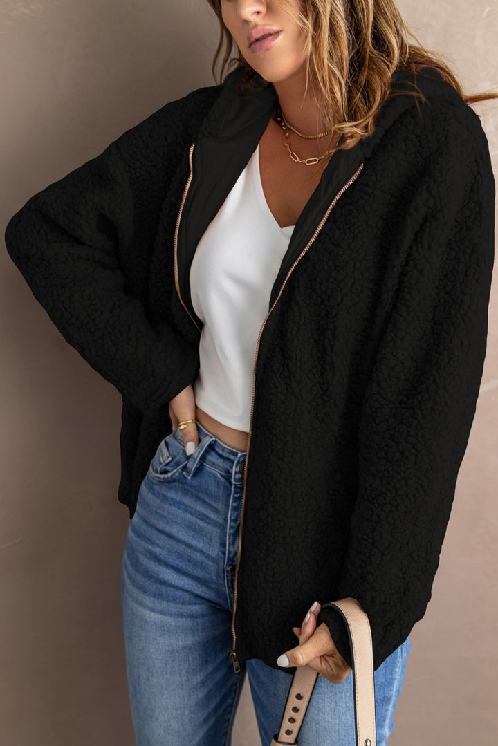 Zip Up Hooded Coat